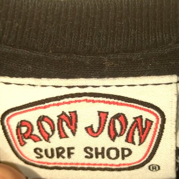 Ron Jon Surf Shop Myrtle Beach T Shirt XL Black Graphic Parrot Toucan Chameleon - Picture 5 of 5